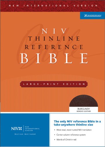 NIV Thinline Reference Large Print Bible, Thumb Indexed (New International Version)