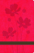 GW Personal Size Giant Print Bible Rose/Brown, Flower Design Duravella