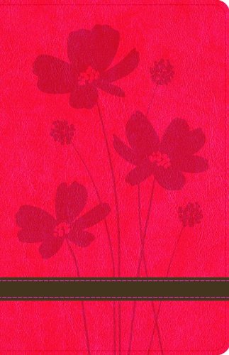 GW Personal Size Giant Print Bible Rose/Brown, Flower Design Duravella