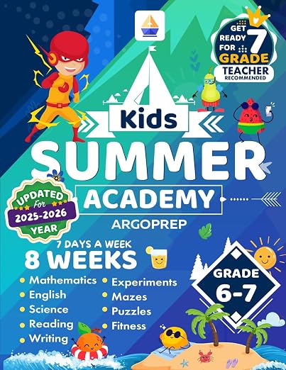 Kids Summer Academy by ArgoPrep - Grades 6-7