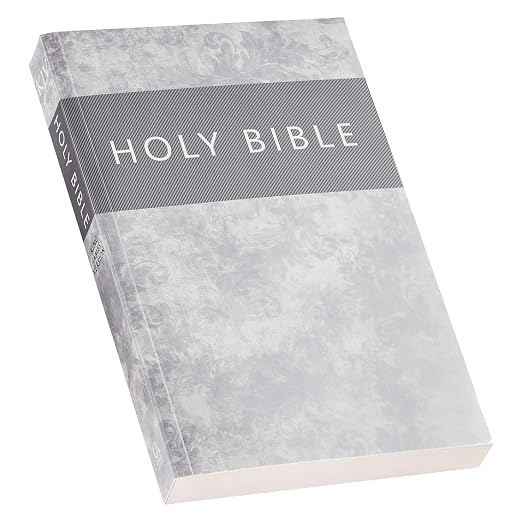 KJV Holy Bible, Silver Damask Softcover Outreach Bible, King James Version