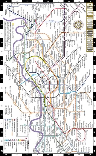 Streetwise London Underground Map - Laminated Map of the London Underground, England