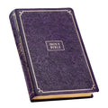 KJV Holy Bible, Giant Print Full-Size, Faux Leather w/Ribbon Marker, Red Letter, Thumb Index, King James Version, Purple Floral